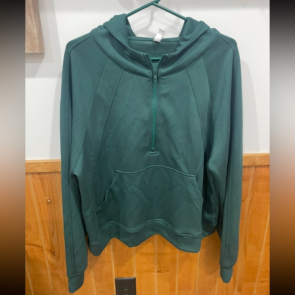 Green Half-Zip Hoodie
